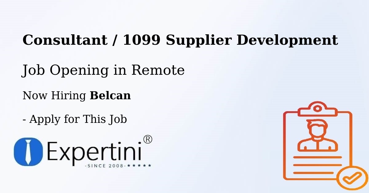 Consultant / 1099 -  Supplier Development