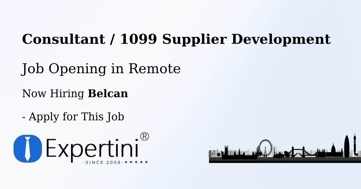 Consultant / 1099 -  Supplier Development