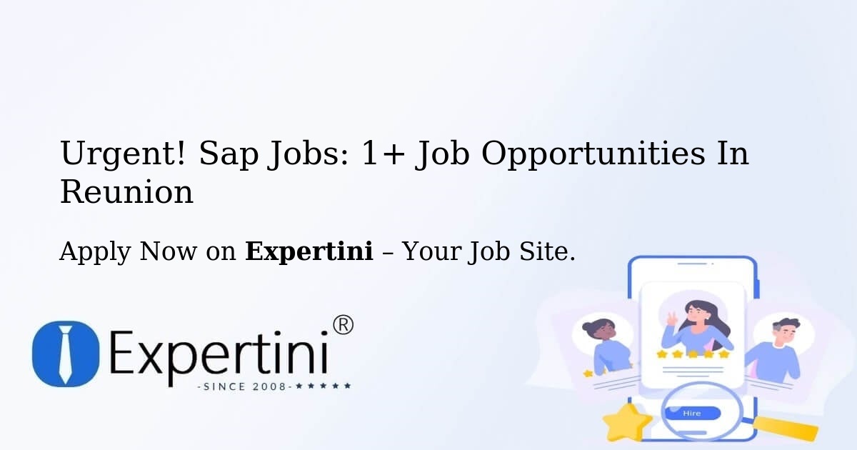 Urgent! Sap Jobs: 1+ Job Opportunities in Reunion